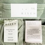 NWT Risen Olive Denim Maxi Skirt Size 1XL High Rise Stretch Midi Long Jean Skirt Green Photo 10