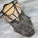 Vintage 90’s Y2K leopard high leg‎ one piece swimsuit Size 12 Photo 3
