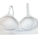Auden Nursing Lightly Lined Seamless Bra Womens Medium White Adjustable Straps Photo 0