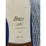 Bass Delta Navy Blue Leather Loafer Flats Women's 8.5 N Gold Chain Tassel Accent Photo 4