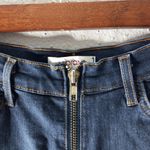 Vibrant  M.I.U. L Denim High Waisted Zipper Down Raw Hem Jeans Shorty Shorts Photo 1