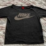 women’s gray Nike swoosh logo 3/4 sleeve organic cotton shirt, size XS Photo 7