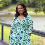 Snag Tights Blue Pearl Moroccan Print Cotton Blend Wrap Dress womens F 16 18 Photo 5