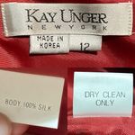 Kay Unger Womens Dress Red 100% Silk Strapless Lace Trim Cocktail Wedding 12 Photo 9