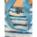 Wild Fable Womens XS Sweater Stripped Boho Knit Tank Top Blue Photo 2