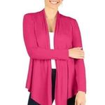 🔵 Simlu boutique NWT medium Pink Open Front waterfall cardigan Photo 0