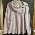 New York Laundry Light Pink Cowl Neck Sweater XL Comfy Chunky Casual Photo 0