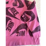 Nike Icon Clash Sweatshirt Womens 3X Pink Cropped Pullover Sweater Sportswear Photo 2