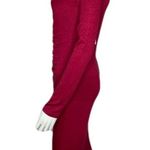 Leith Women's Red Long Sleeve Ruched Front Knee Length Bodycon Dress sz S Photo 4