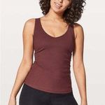 Lululemon Burgundy Long Breath 2-In-1 Tank Light Support For B/C Cup 6 Photo 0