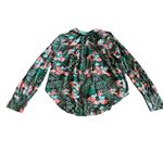 Free People Sage Floral Print Long Sleeve Shirt Blouse Top Boho Size XS Women's Photo 7