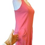 Athleta  Racerback Knit Sundress Built in Bra Womens Size Medium In Coral Pink Photo 5