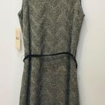 Sharagano NWT   NOIR maxi dress black Belted sz 4. Photo 8