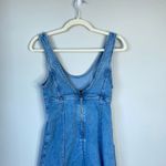 American Eagle Denim Scoop Neck Maxi Dress Size 4 Light Wash Midi Western Photo 5