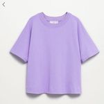 Mango  Double Collar Light Lavender Tshirt - Size M Photo 0