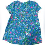 Lilly Pulitzer New Etta Blue Pink Vneck Short Sleeve Top S Photo 2