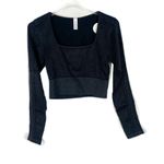 Aerie NWT Offline Seamless Cable Square Neck T-Shirt Long Sleeves Size Large L Photo 1