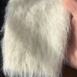 EXPRESS long white fuzzy cardigan Photo 2