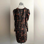 Chelsea 28 Puff Sleeve Satin Floral Dress NWT Size Small Photo 4