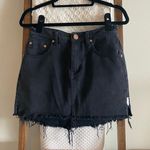 One Teaspoon NWOT  black distressed denim mini skirt Photo 0