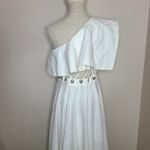 L'Atiste by Amy White One Shoulder Grecian Goddess Asymetrical Dress Size L Size L Photo 6