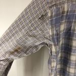 Bill Blass Jeans Womens Vintage Flannel Shirt Cotton Plaid Pocket White Blue M Photo 2