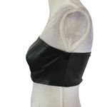 Good American Better Than Leather Bandeau Top Black 3 Large Photo 5