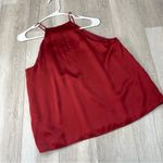 Banana Republic Tank silk high neck womens Red medium satin minimalist cocktail Photo 3
