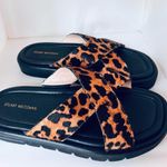 Stuart Weitzman Shoes Elodie Cross Lug Slide Sandal In Leopard Print size 7 Photo 6