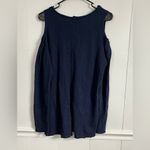 Nation Ltd  Jen Menchaca Navy Blue Cold Shoulder Long Sleeve Sweater Size Large Photo 1