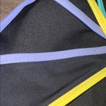 Victoria's Secret  Black Bikini Top with Colorful Straps Photo 2