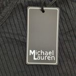 Michael Lauren NWT  Black Claremont V Neck Crop Top Ribbed Sleeveless XS Photo 3