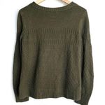 Christopher & Banks  100% Cotton Olive Green Button up Cardigan Sweater Sz M Photo 1