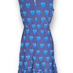 Eshakti eShakati Dress Navy Heart Print Sleeveless Drawstring Waist Scoop Neck Midi Photo 2