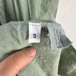 Fontes Mini Dress Small Green Hand Dyed Boho Cottage Earthy Fairy Cotton Pockets Photo 6