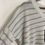 Chaser NWT  Womens Shirt Top Gray Grey Stripe Shimmer Dolman Size Small Photo 5