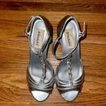 Dyeables ‎ Silver 3 1/2” Heels size 7 Photo 1