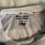 Champion  Purple and White Striped Cropped Long Sleeve Photo 2