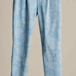 Sundance  Bastille Easy Straight Leg Paperbag Floral Pants Soft Chambray Size 4 Photo 0