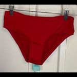 Sea Level Essentials Mid Rise Bikini Bottom Red Size 6 US NWT Photo 2