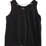 Woman Within  Black Pullover Sleeveless Crewneck Casual Basic Tank Top Size 2X Photo 0