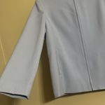 Anne Klein Blazer Sz 12 100% Wool Lavender Long Sleeves Front Slit Pockets & Zip Photo 2