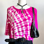 Y2K‎ Pink Rhinestone Top, Coquette, Festival, Vintage, Maximalist, Medium Photo 0
