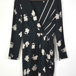 Slate + Willow  Floral Combo Dress‎ Faux Wrap Black Size 4 Photo 0