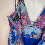 Marciano  Blue and Pink Floral Maxi Dress Photo 5