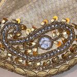 Potli Evening Clutch Vintage Gold & White Beaded With Intricate Accents Photo 4