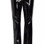 Good American  NEW Black Vinyl Pull-On Flare Leg High Waisted Pants Size 2 Photo 0