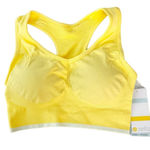 Zella Pulse Seamless Yellow Sports Bra Small NWT Photo 1