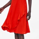 ZARA NWT  Ruffle Mini Dress Stretch Red Bloggers Fav Photo 6