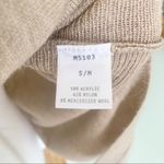 Kerisma  Neutral Heathered Wool Blend Lightweight Turtleneck Sweater Poncho S/M Photo 8